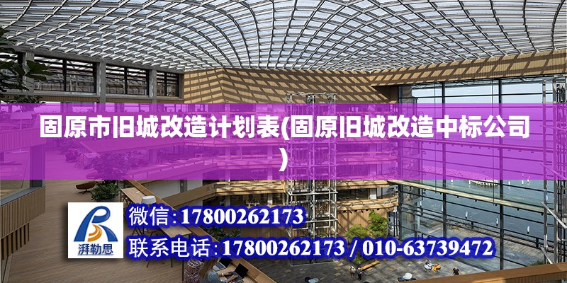 固原市舊城改造計劃表(固原舊城改造中標公司) 鋼結(jié)構(gòu)網(wǎng)架設(shè)計