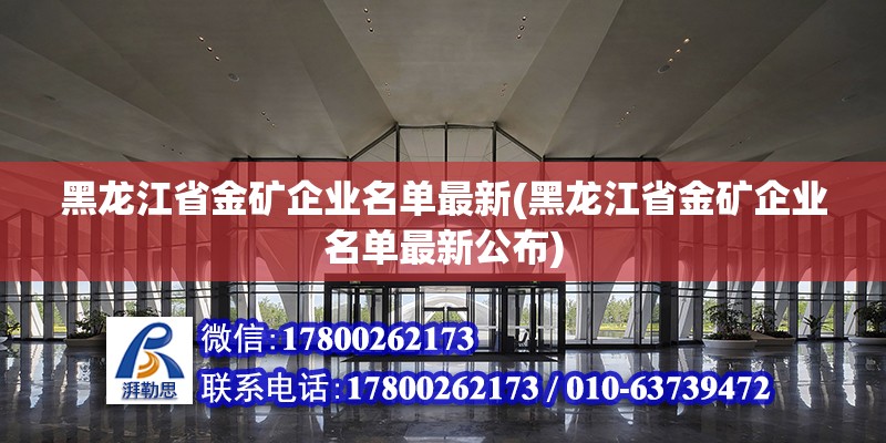 黑龍江省金礦企業(yè)名單最新(黑龍江省金礦企業(yè)名單最新公布) 鋼結(jié)構(gòu)鋼結(jié)構(gòu)停車(chē)場(chǎng)施工