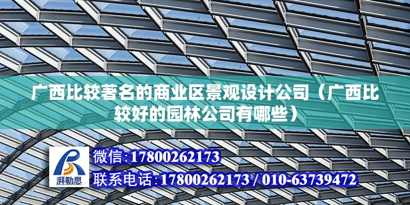 廣西比較著名的商業(yè)區(qū)景觀設(shè)計(jì)公司（廣西比較好的園林公司有哪些）