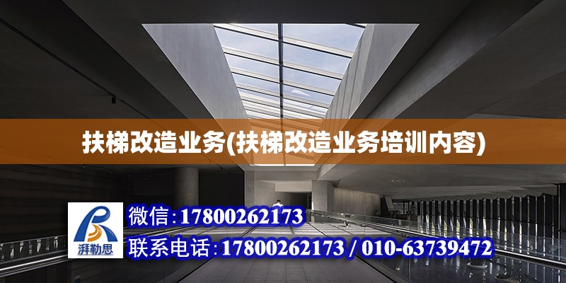 扶梯改造業(yè)務(扶梯改造業(yè)務培訓內容) 結構工業(yè)裝備施工