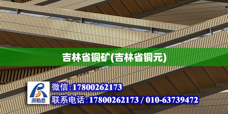 吉林省銅礦(吉林省銅元) 結構工業(yè)裝備設計