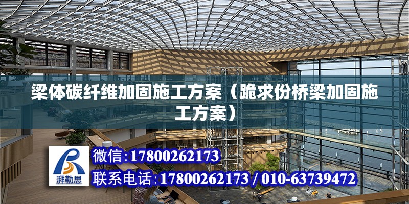 梁體碳纖維加固施工方案（跪求份橋梁加固施工方案）