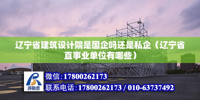 遼寧省建筑設(shè)計院是國企嗎還是私企（遼寧省直事業(yè)單位有哪些） 鋼結(jié)構(gòu)網(wǎng)架施工