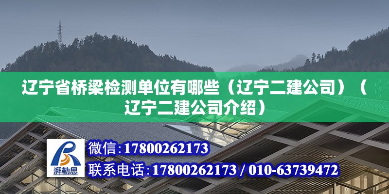 遼寧省橋梁檢測單位有哪些（遼寧二建公司）（遼寧二建公司介紹） 鋼結(jié)構(gòu)跳臺設(shè)計