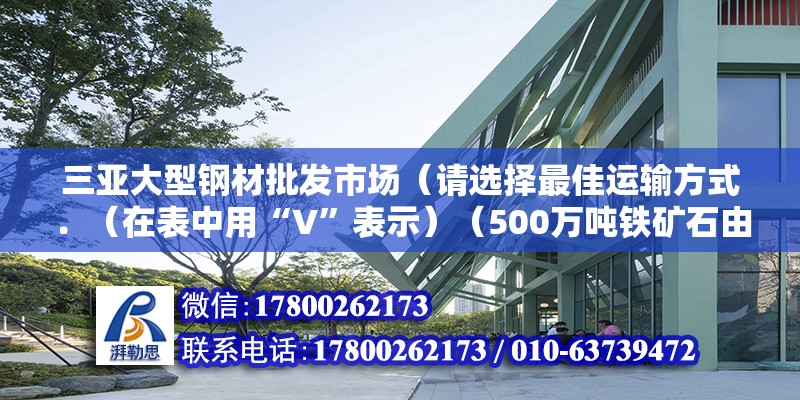 三亞大型鋼材批發(fā)市場（請選擇最佳運輸方式．（在表中用“V”表示）（500萬噸鐵礦石由上海-上海應選擇類型水運） 裝飾工裝設計