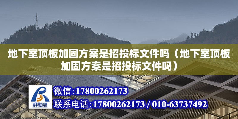 地下室頂板加固方案是招投標(biāo)文件嗎（地下室頂板加固方案是招投標(biāo)文件嗎） 鋼結(jié)構(gòu)網(wǎng)架設(shè)計(jì)