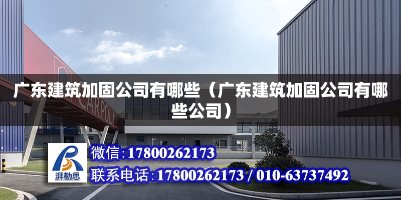 廣東建筑加固公司有哪些（廣東建筑加固公司有哪些公司）