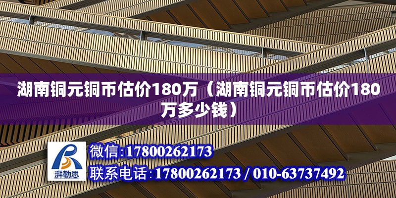 湖南銅元銅幣估價(jià)180萬(wàn)（湖南銅元銅幣估價(jià)180萬(wàn)多少錢）