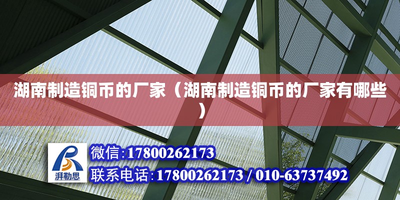 湖南制造銅幣的廠家（湖南制造銅幣的廠家有哪些）