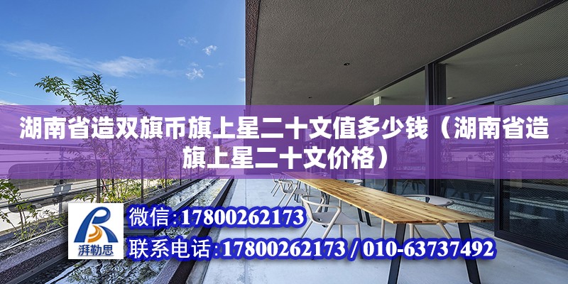 湖南省造雙旗幣旗上星二十文值多少錢（湖南省造旗上星二十文價(jià)格）