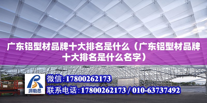 廣東鋁型材品牌十大排名是什么（廣東鋁型材品牌十大排名是什么名字）