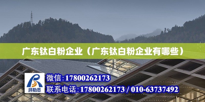 廣東鈦白粉企業(yè)（廣東鈦白粉企業(yè)有哪些）