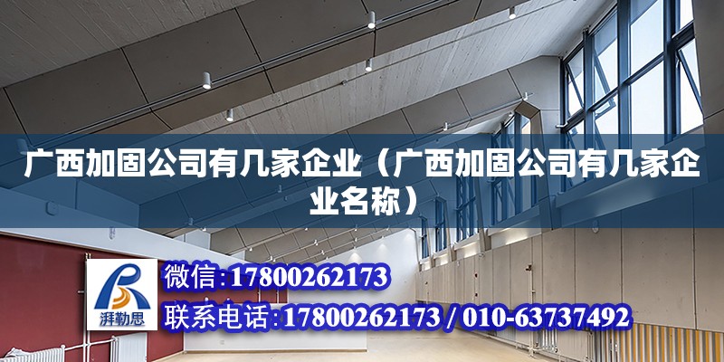 廣西加固公司有幾家企業(yè)（廣西加固公司有幾家企業(yè)名稱） 鋼結(jié)構(gòu)網(wǎng)架設(shè)計(jì)