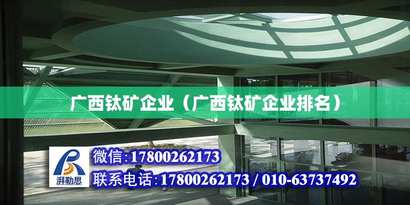 廣西鈦礦企業(yè)（廣西鈦礦企業(yè)排名）