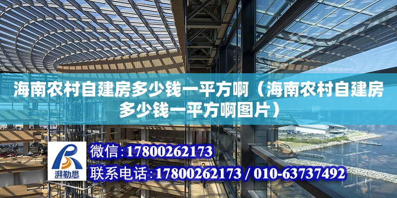 海南農(nóng)村自建房多少錢一平方?。êＤ限r(nóng)村自建房多少錢一平方啊圖片）