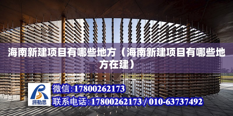 海南新建項目有哪些地方（海南新建項目有哪些地方在建） 鋼結(jié)構(gòu)網(wǎng)架設(shè)計