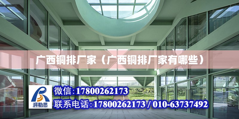 廣西銅排廠家（廣西銅排廠家有哪些） 鋼結構網架設計