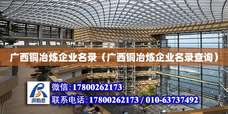 廣西銅冶煉企業(yè)名錄（廣西銅冶煉企業(yè)名錄查詢） 鋼結(jié)構(gòu)網(wǎng)架設(shè)計(jì)