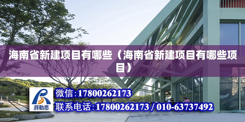 海南省新建項目有哪些（海南省新建項目有哪些項目） 鋼結(jié)構(gòu)網(wǎng)架設(shè)計