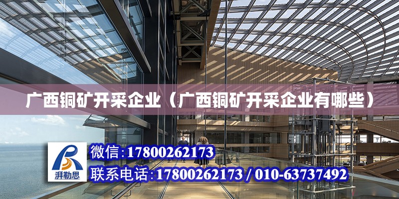 廣西銅礦開采企業(yè)（廣西銅礦開采企業(yè)有哪些）