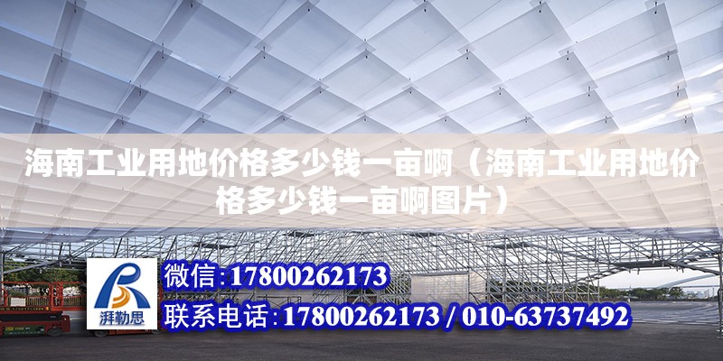 海南工業(yè)用地價格多少錢一畝?。êＤ瞎I(yè)用地價格多少錢一畝啊圖片）