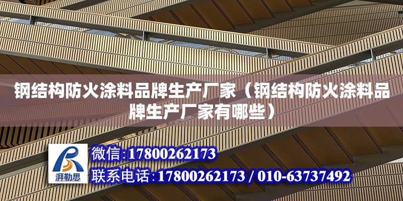 鋼結構防火涂料品牌生產廠家（鋼結構防火涂料品牌生產廠家有哪些） 鋼結構蹦極設計