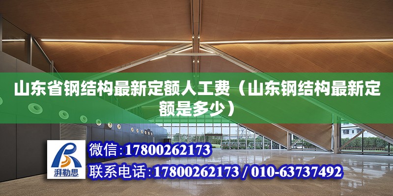 山東省鋼結構最新定額人工費（山東鋼結構最新定額是多少）