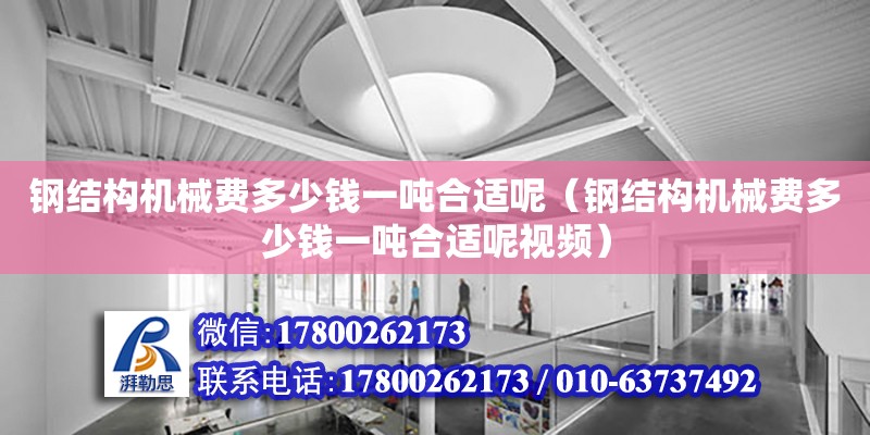 鋼結構機械費多少錢一噸合適呢（鋼結構機械費多少錢一噸合適呢視頻）