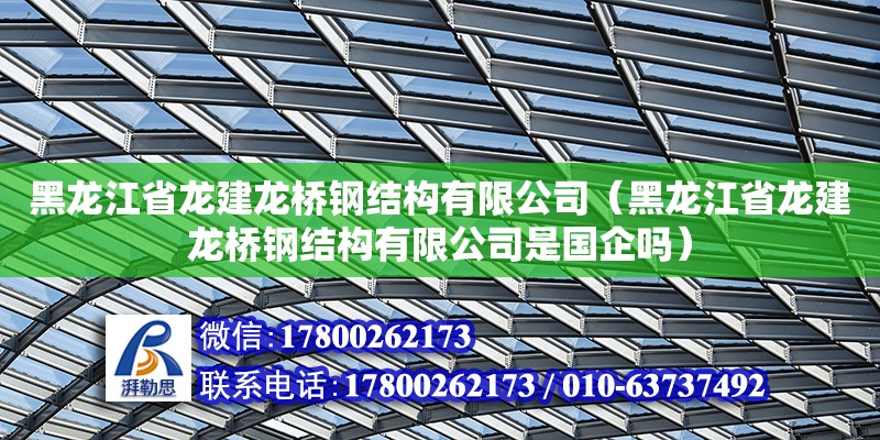 黑龍江省龍建龍橋鋼結(jié)構(gòu)有限公司（黑龍江省龍建龍橋鋼結(jié)構(gòu)有限公司是國企嗎） 結(jié)構(gòu)橋梁鋼結(jié)構(gòu)設(shè)計