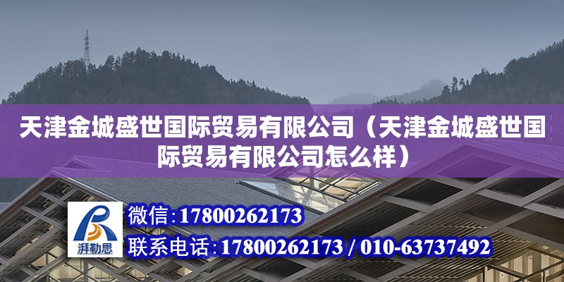 天津金城盛世國(guó)際貿(mào)易有限公司（天津金城盛世國(guó)際貿(mào)易有限公司怎么樣）