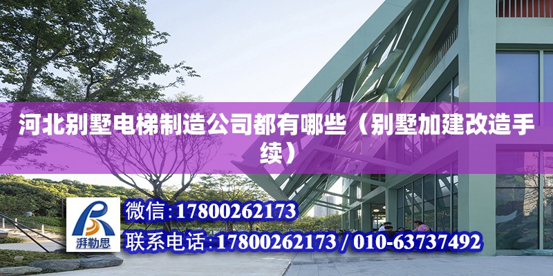 河北別墅電梯制造公司都有哪些（別墅加建改造手續(xù)）