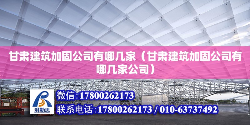 甘肅建筑加固公司有哪幾家（甘肅建筑加固公司有哪幾家公司） 鋼結(jié)構(gòu)網(wǎng)架設(shè)計(jì)