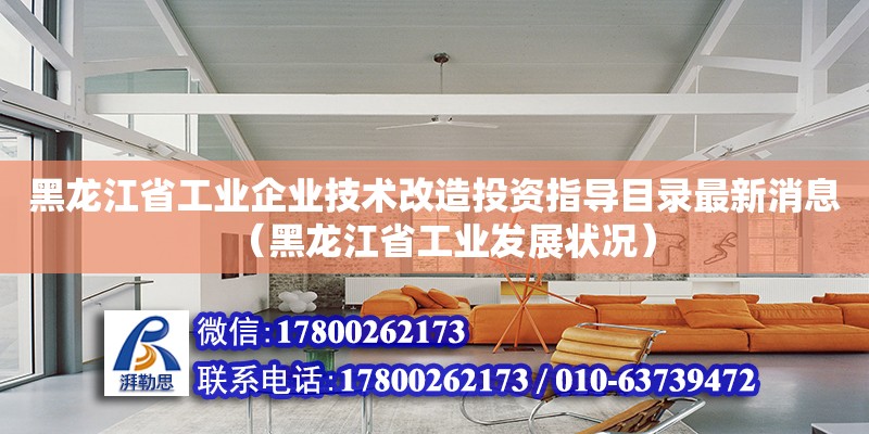 黑龍江省工業(yè)企業(yè)技術(shù)改造投資指導目錄最新消息（黑龍江省工業(yè)發(fā)展狀況） 結(jié)構(gòu)框架設計