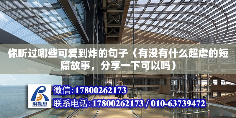 你聽過哪些可愛到炸的句子（有沒有什么超虐的短篇故事，分享一下可以嗎）