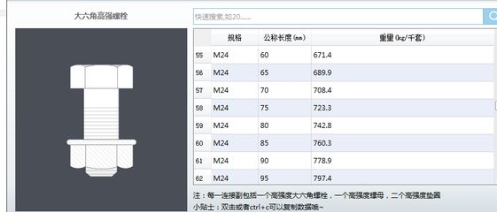 鋼結(jié)構(gòu)螺栓規(guī)格型號(hào)與重量一覽表（鋼結(jié)構(gòu)螺栓規(guī)格型號(hào)與重量） 建筑方案施工 第3張