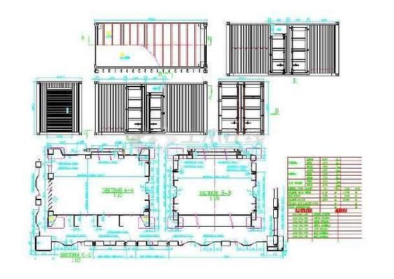 鋼結構集裝箱房的結構圖