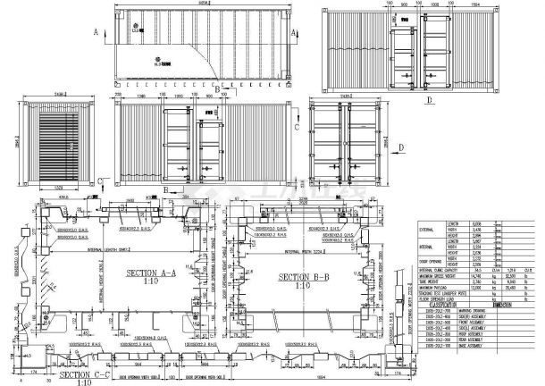 鋼結構集裝箱房的結構圖