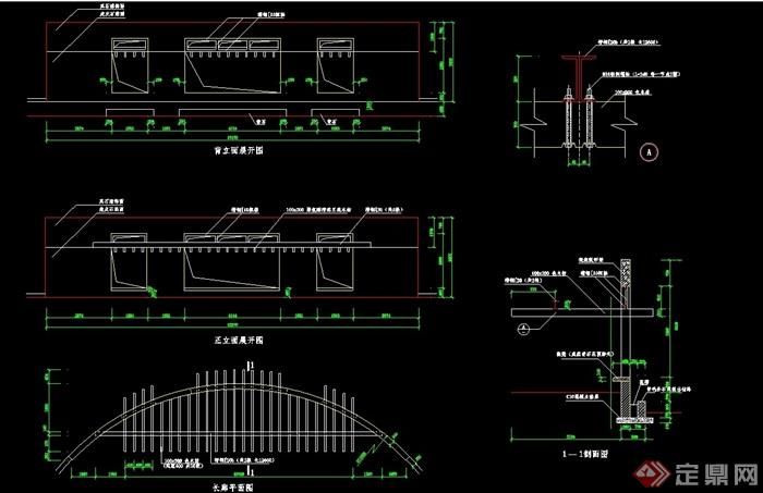 景觀廊架剖面圖片 建筑施工圖施工 第4張