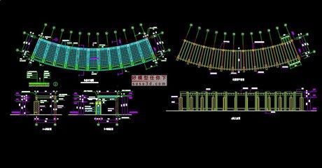 景觀廊架剖面圖片 建筑施工圖施工 第5張