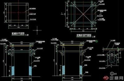 景觀設(shè)計(jì)廊架平面圖cad