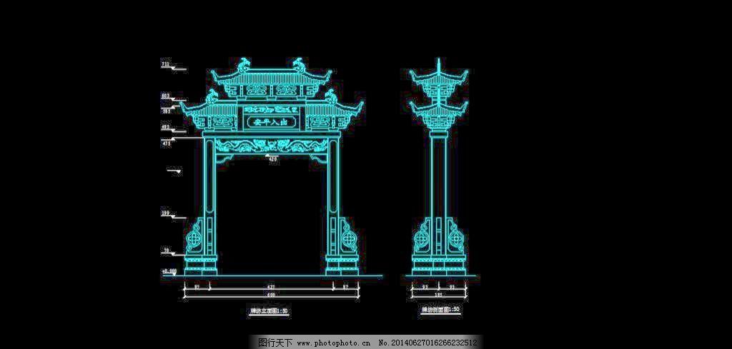 景觀設(shè)計(jì)廊架平面圖cad