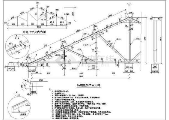 鋼屋架節(jié)點(diǎn)詳圖怎么畫