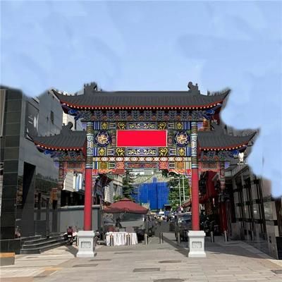 公司鋼結(jié)構(gòu)門樓圖片大全2019 建筑施工圖施工 第5張