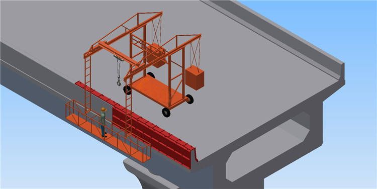 橋梁排水管安裝臺(tái)車 建筑方案施工 第1張