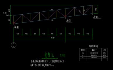 桁架的尺寸