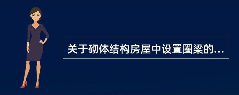 砌體結(jié)構(gòu)房屋設置圈梁（砌體結(jié)構(gòu)房屋中的圈梁是在砌體內(nèi)沿水平方向封閉的鋼筋砼梁） 鋼結(jié)構(gòu)網(wǎng)架設計 第1張