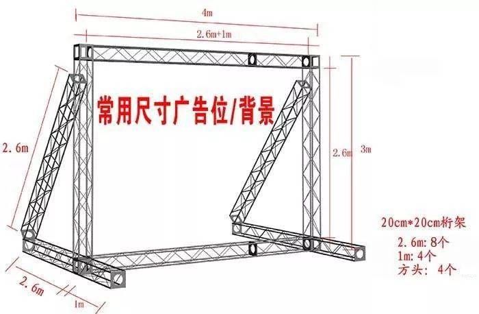 廣告桁架搭建尺寸