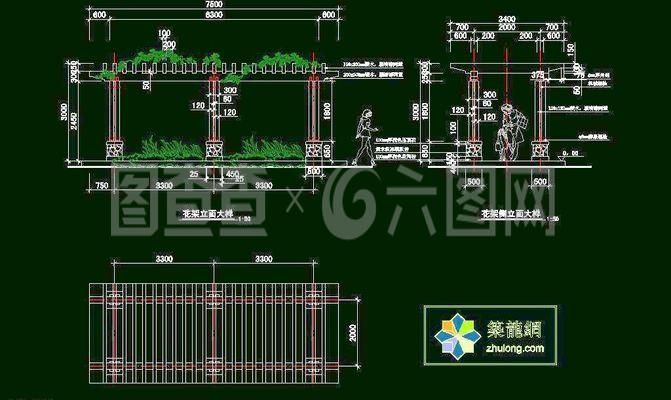 景觀廊架剖面圖片大全 裝飾幕墻設(shè)計 第5張