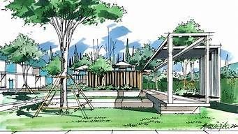 景觀廊架效果圖手繪（景觀廊架手繪效果圖）