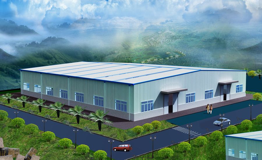2層鋼結構廠房效果圖